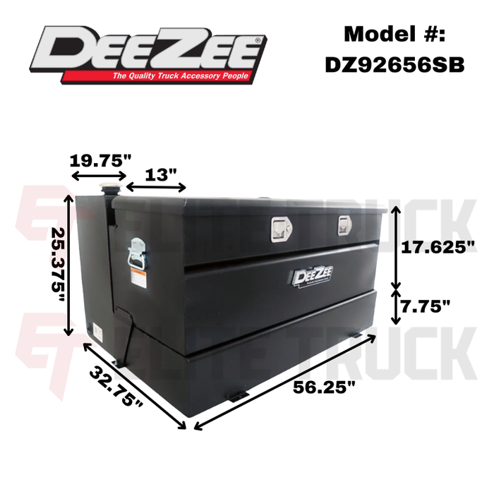 Dee Zee 111-Gal Steel Black Toolbox Combo Transfer Tank Model DZ92656SB