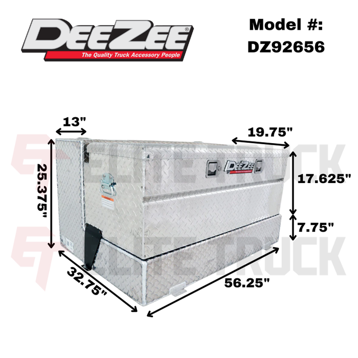 Dee Zee 111-Gal Brite-Tread Aluminum Toolbox Combo Transfer Tank Model DZ92656