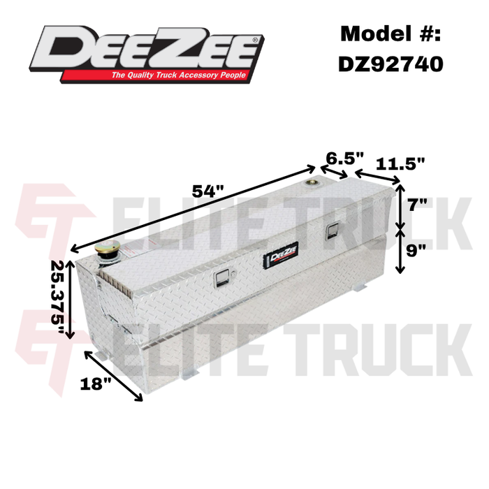 Dee Zee 43-Gal Brite-Tread Aluminum Toolbox Combo Transfer Tank Model DZ92740