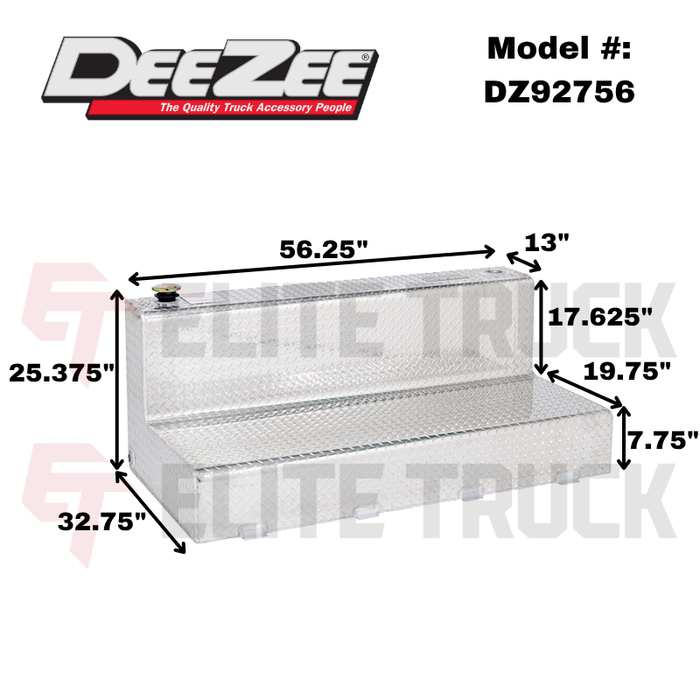 Dee Zee 111-Gal Brite-Tread Aluminum Specialty Series L-Shaped Liquid Transfer Tank Model DZ92756