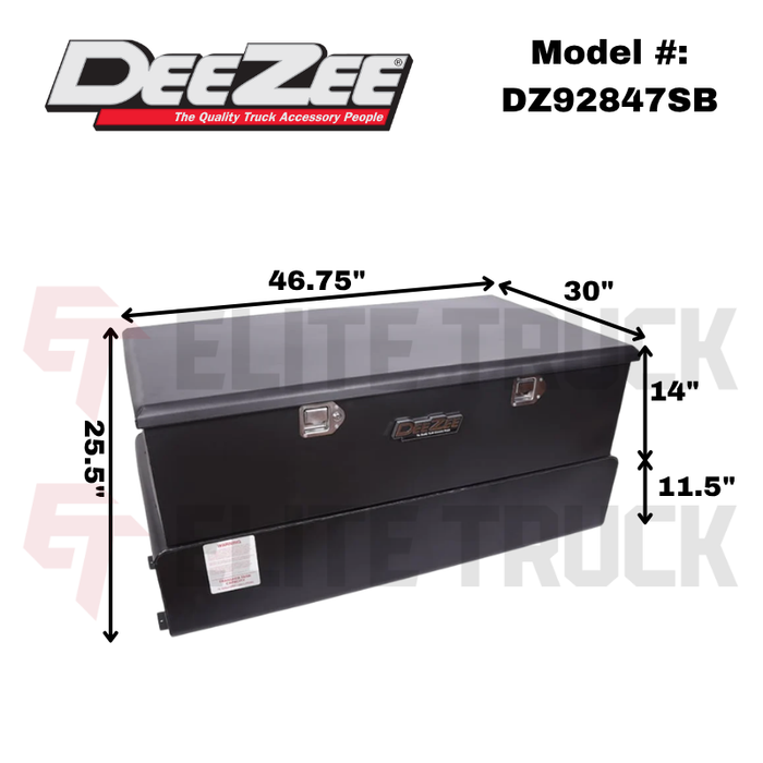 Dee Zee 62-Gal Steel Black Toolbox Combo Transfer Tank W/Pump Model DZ92847SB