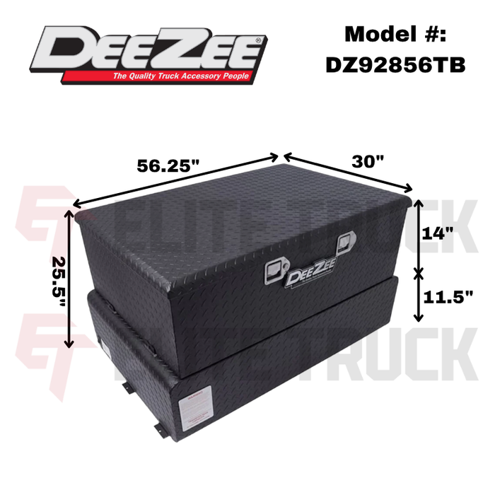 Dee Zee 75-Gal Texture Black Aluminum Toolbox Combo Transfer Tank W/Pump Model DZ92856TB