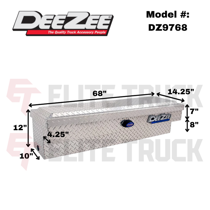 Dee Zee Blue Label Brite-Tread Side Mount Tool Box 68" L x 14.25" W x 12" H Model DZ9768