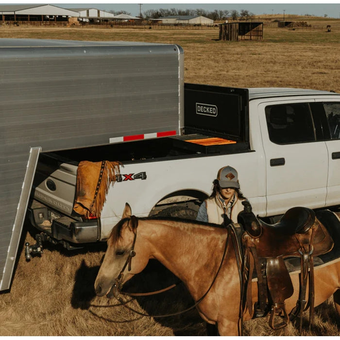 DECKED Full-Size Pickup Truck Tool Box Tundra Bed Rail Model DTB2T22-BLK