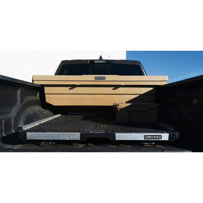 DECKED Full-Size Pickup Truck Tool Box Tundra Bed Rail Model DTB2T22-TAN