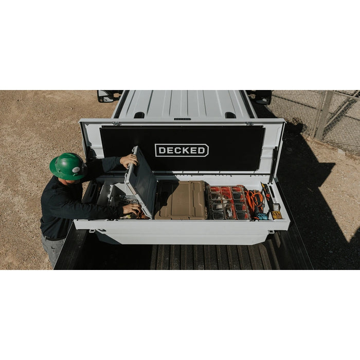 DECKED Full-Size Pickup Truck Tool Box Tundra Bed Rail Model DTB2T22-WHT