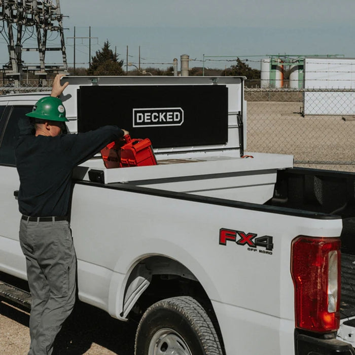 DECKED Full-Size Pickup Truck Tool Box Tundra Bed Rail Model DTB2T22-WHT