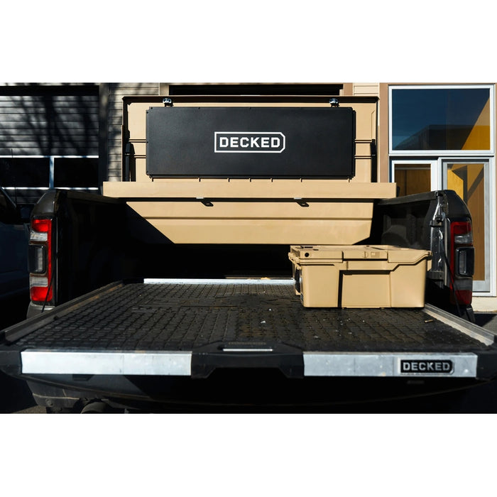 DECKED Full-Size Pickup Truck Tool Box Tundra Bed Rail Model DTB2T22-TAN