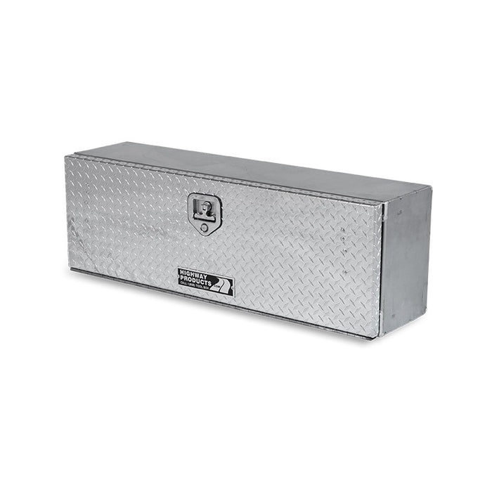 Highway Products 48" X 16" X 13" Single Door Top Mount Tool Box With Diamond Plate Door Smooth Aluminum Model 3813-003