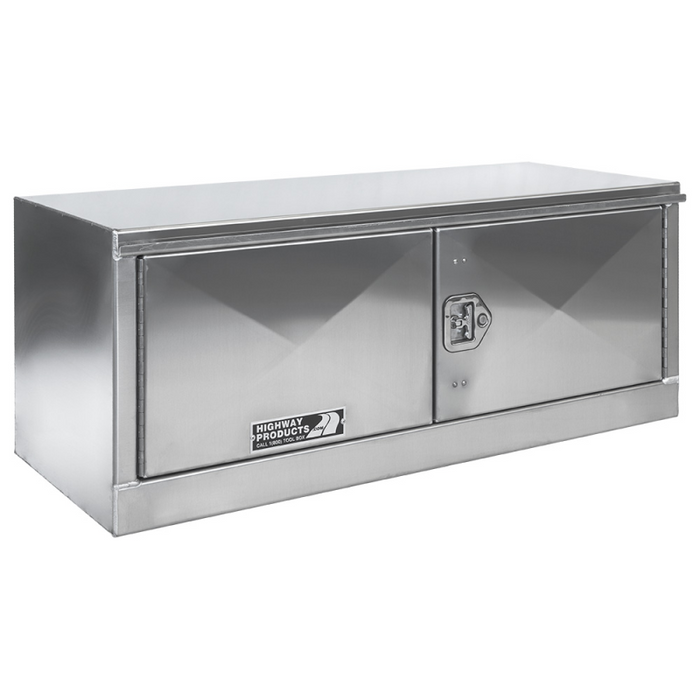 Highway Product 60 X 24 X 24 Underbody Box Smooth Aluminum Double Barn Door Box Right Hand Open Model 0212-006