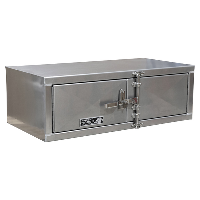 Highway Products 60 X 24 X 24 Underbody Box Smooth Aluminum Double Barn Door With Cam Latch Model 0212-027