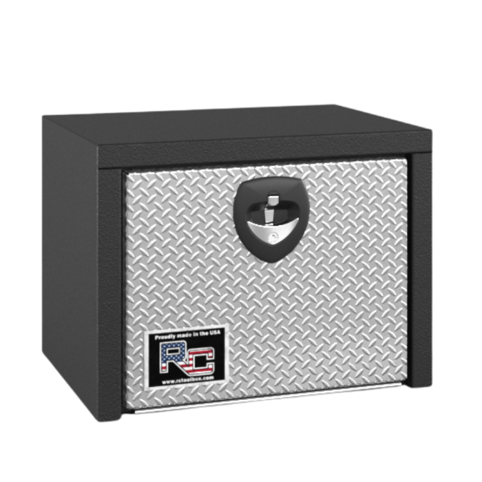 RC Industries Underbody Box E-Series 30x24x24 .125 Smooth Aluminum With Diamond Bright Aluminum Door Textured Black Model EX302424M.UB