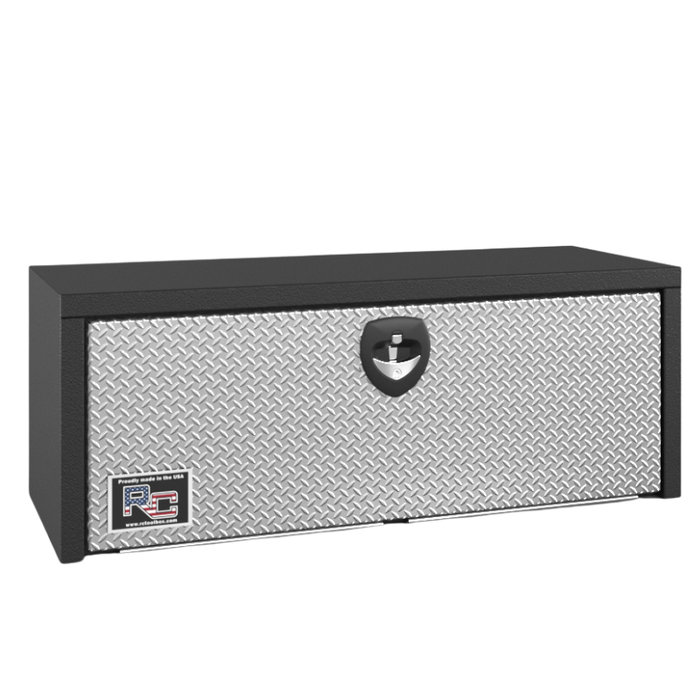RC Industries Underbody Box E-Series 36x24x24 .125 Smooth Aluminum With Diamond Bright Aluminum Door Textured Black Model EX362424M.UB