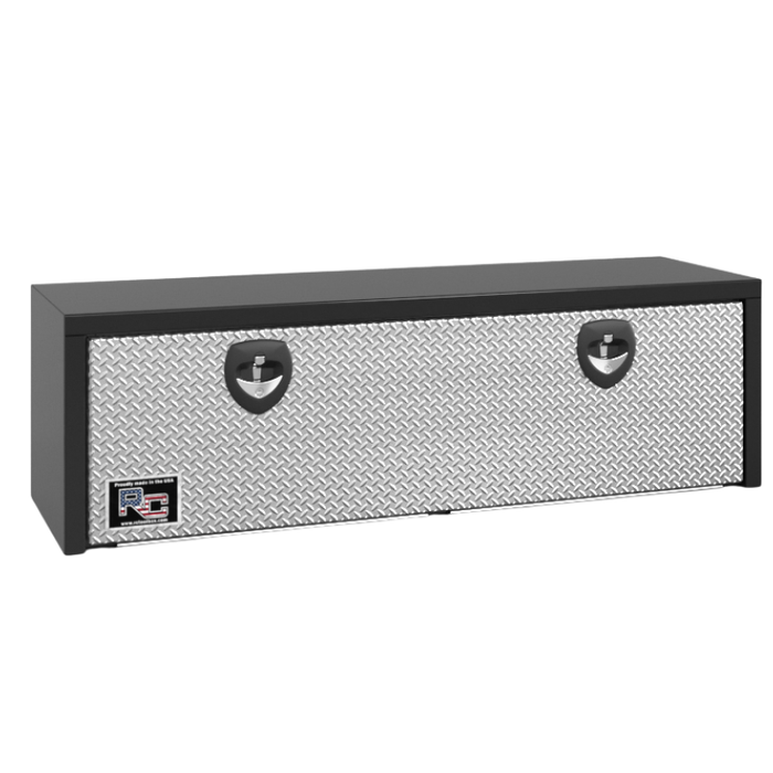 RC Industries Underbody Box E-Series 60x24x24 .125 Smooth Aluminum With Diamond Bright Aluminum Door Gloss Black Model EX602424M.UG