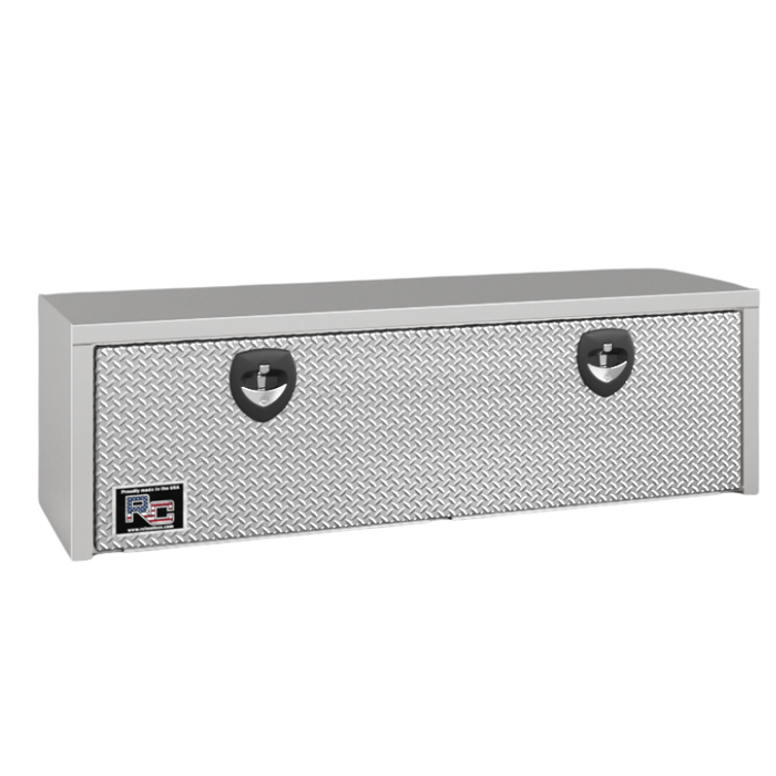 RC Industries Underbody Box E-Series 60x24x24 .125 Smooth Aluminum With Diamond Bright Aluminum Door Gloss White Model EX602424M.UD