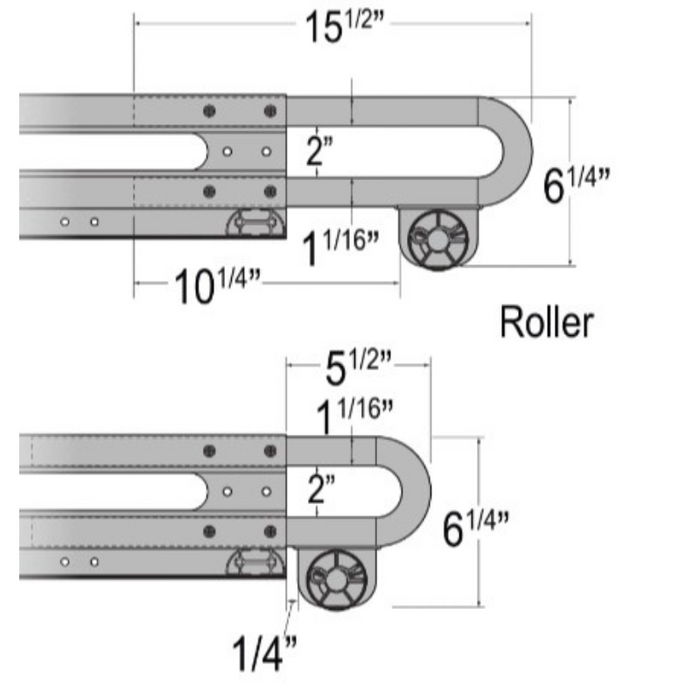 Vantech Black Aluminum Bolt-On Cargo Rack System Ford Transit Connect 2014-current SWB Model H1816EB31B