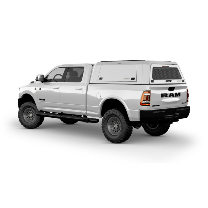SmartCap OEM White Truck Bed Cap EVOc Commercial Series w/ Horizontal Locks Model EC1007-WH