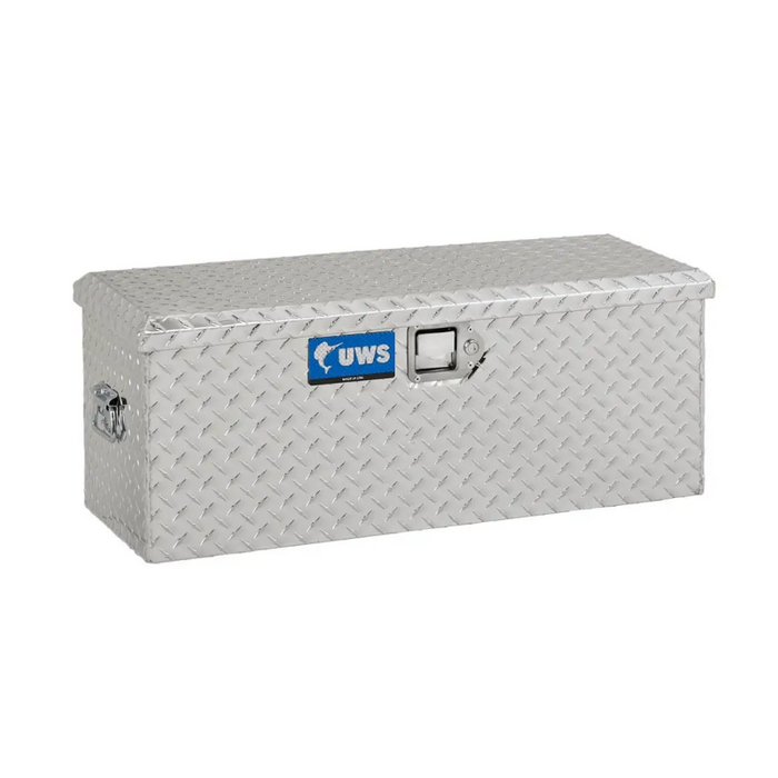 UWS 36" Bright Aluminum Heavy-Wall Foot Locker Tool Chest Storage Box, RigidCore Lid Model FOOT-LOCKER