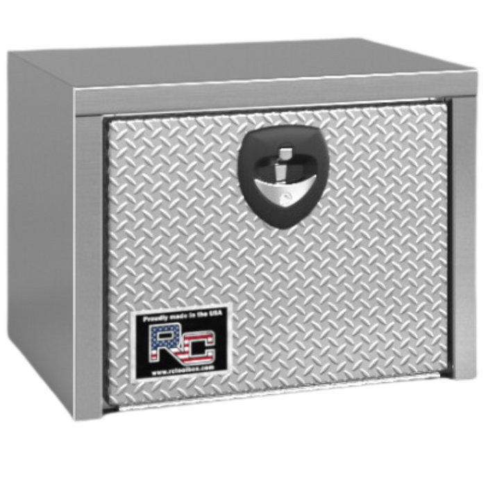 RC Industries Underbody Tool Box E/M Series 24x18x18 .125 Smooth Aluminum Box With Diamond Tread Aluminum Door Model EX241818M.U