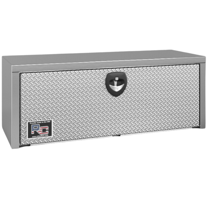 RC Industries Underbody Tool Box E/M Series 48x24x24 .125 Smooth Aluminum Box With Diamond Tread Aluminum Door Model EX482424M.U