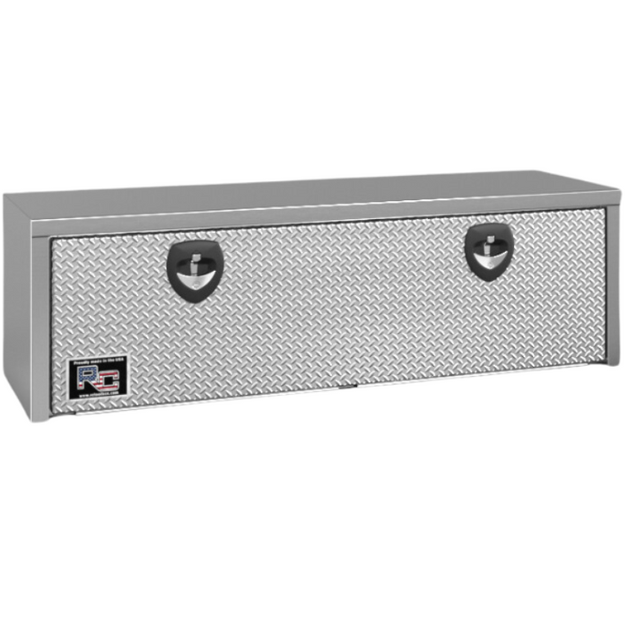RC Industries Underbody Tool Box E/M Series 60x18x18 .125 Smooth Aluminum Box With Diamond Tread Aluminum Door Model EX601818M.U