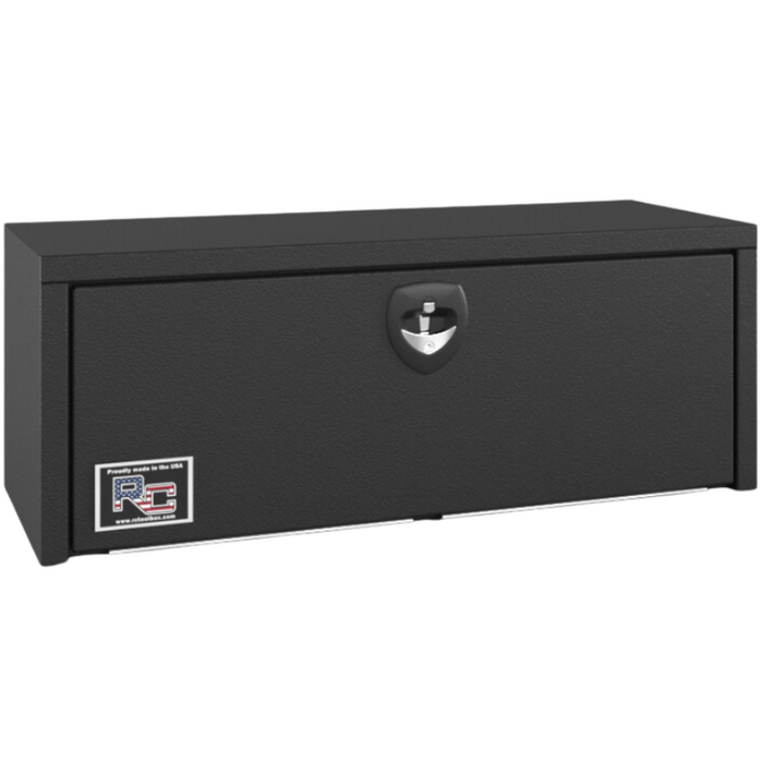RC Industries Underbody Tool Box E/M Series 48x24x24 .125 Smooth Aluminum Textured Matte Black Model EX482424M.XB
