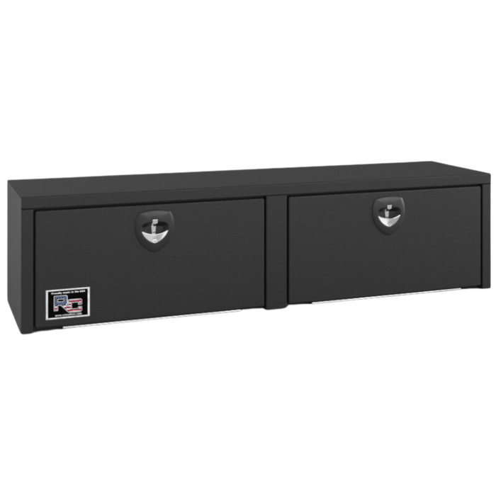 RC Industries Underbody Tool Box E/M Series 72x24x24 .125 Smooth Aluminum Textured Matte Black Model EX722424M.XB