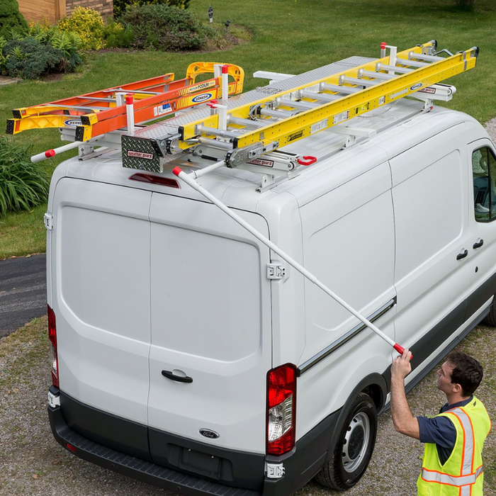 Weather Guard EZGLIDE2 Fixed Drop Down Van Ladder Rack Compact