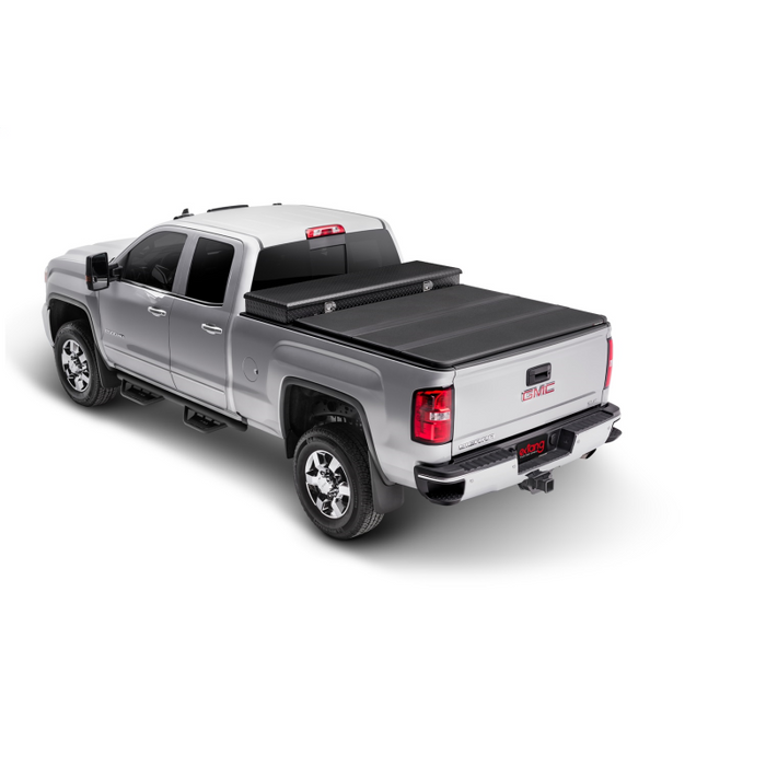 Extang Solid Fold Toolbox 2.0 Tonneau Cover - Black Textured Paint - For Use w/Existing Tool Box - Tool Box Not Included - 2014-2018 (2019 Legacy/Limited) Chevy Silverado/GMC Sierra 1500/2015-2019 2500 HD/3500 HD 6' 6" Bed Model 84450