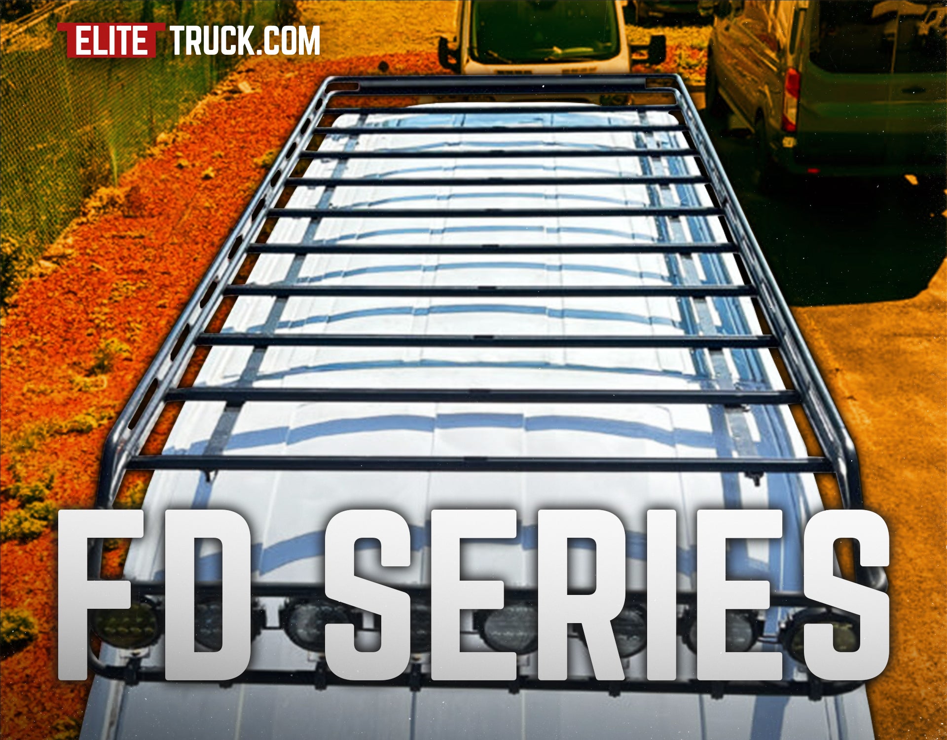 Vantech Black Aluminum Bolt-On Cargo Rack System Ford Transit 2015-cur ...