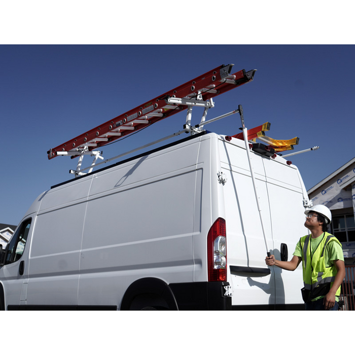 Loader Transit Rack Prime Design ErgoRack Dual Rotation 2 Crossbar Rack, Mid & High Roof F ...