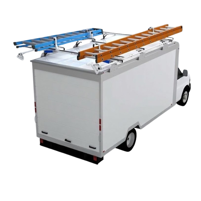 Prime Design ErgoRack Rotation Rack, For Box Trucks Side Wall MountIng Brackets, 90 In Crossbars Model RR-SWM-90-M