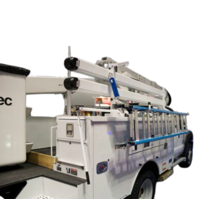 Prime Design ErgoRack Dual Rotation Rack For Open Service Body With 2 Crossbars 78 In Utility Elevated Model RR-PU7-78-M