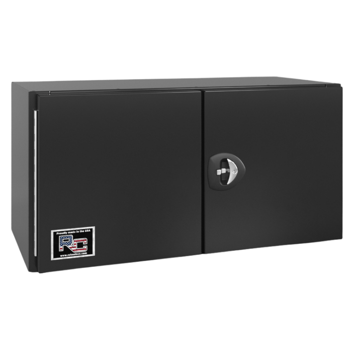 RC Industries Underbody Box F-Series 36x18x18 14 GA Steel With 14 GA Steel Barn Door Single Handle Gloss Black Curbside Model CM361818.MCG