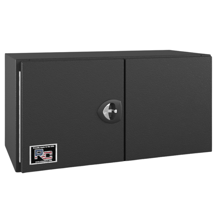 RC Industries Underbody Box F-Series 36x18x18 14 GA Steel With 14 GA Steel Barn Door Single Handle Textured Black Roadside Model CM361818.M