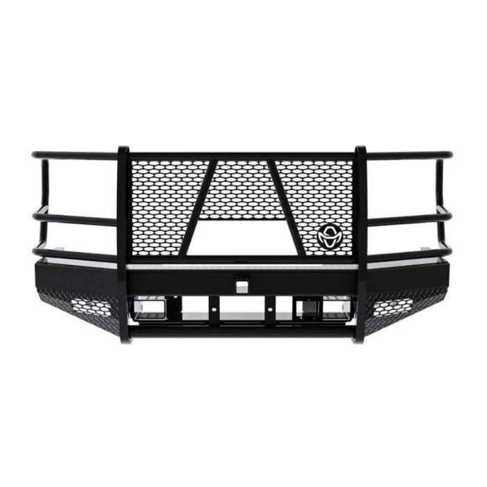 Ranch Hand Sport Series Winch Ready Front Bumper W/ Grille Guard Works With Camera Fits Select 17-22 Ford Super Duty F-250/F-350/F-450/F-550 Model FBF205BLR