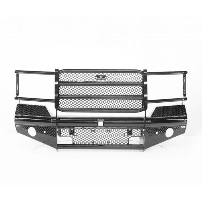 Matte Black Front Bumper Upper Grille With Light For 15-19 GMC Sierra 2500 3500 HD