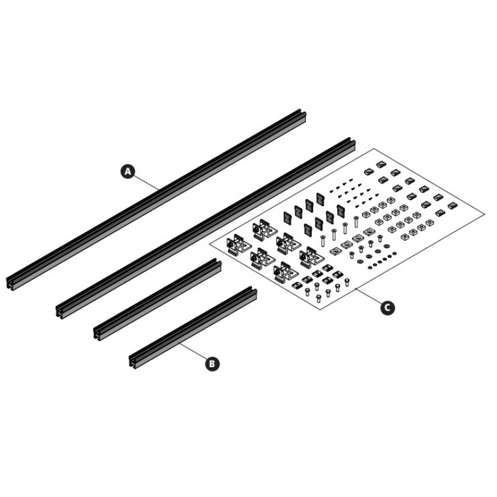 Prime Design ErgoRack For Select 2014+ Nissan NV Universal Base Mount Module (Three Crossbars) Powder Coated Black Model FBM-1010-BLK