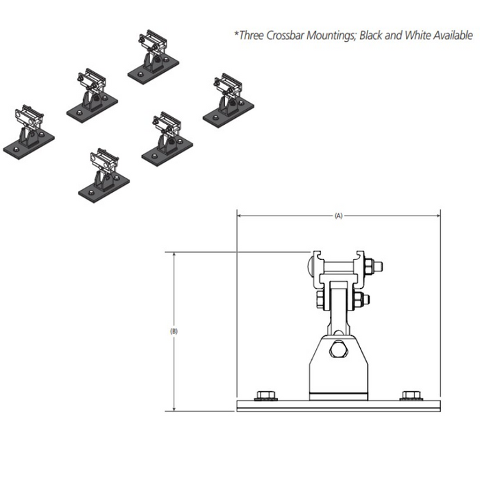 Prime Design ErgoRack Universal Crossbar Mount (Three Crossbars) Black Model FBM-1024-BLK