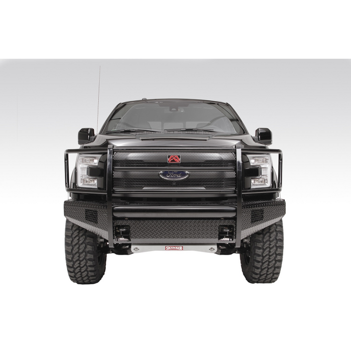 Fab Fours Black Steel Front Ranch Bumper w/ Grille Guard Model FF09-K1960-1