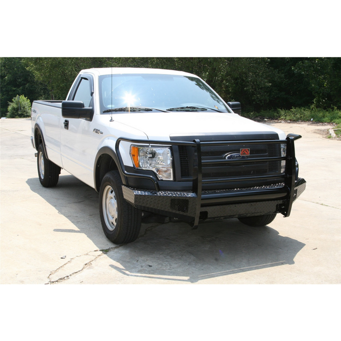 Fab Fours Black Steel Front Ranch Bumper w/ Grille Guard Model FF09-K1960-1