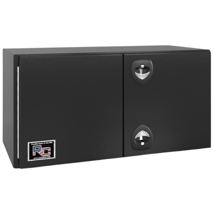 RC Industries Underbody Tool Box F-Series Dual Handle 48x18x18 .125 Smooth Aluminum Gloss Black Curbside Model FX481818.XCG