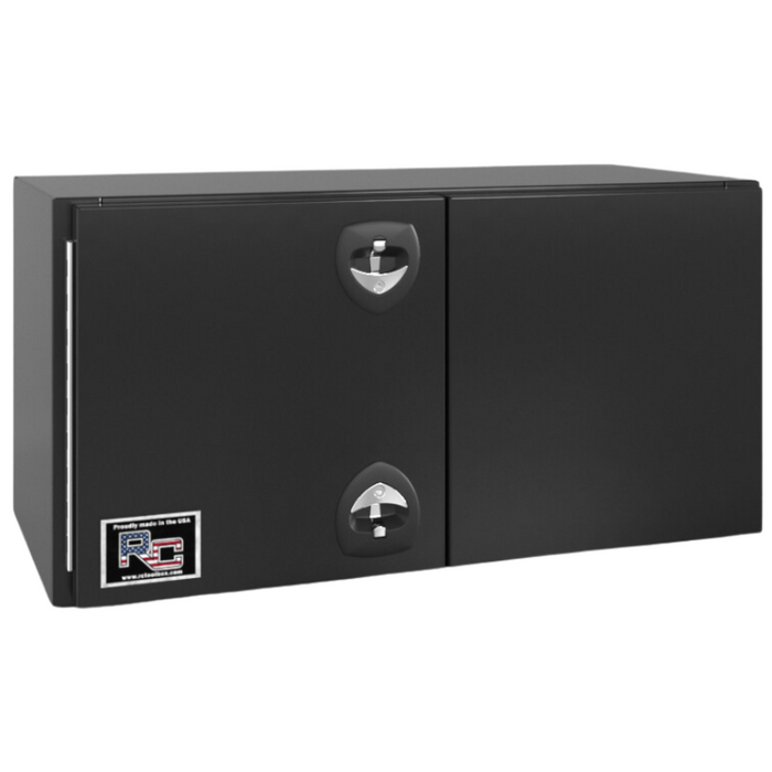RC Industries Underbody Tool Box F-Series Dual Handle 60x24x24 .125 Smooth Aluminum Gloss Black Roadside Model FX602424.XG