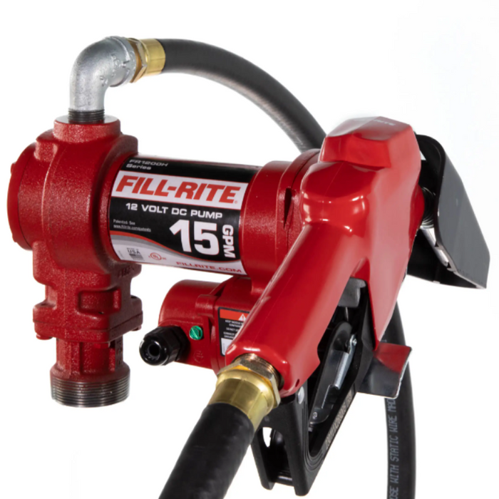 Fill-Rite 15 GPM 12V DC Transfer Tank Pump Kit Auto Nozzle Unleaded Sp ...