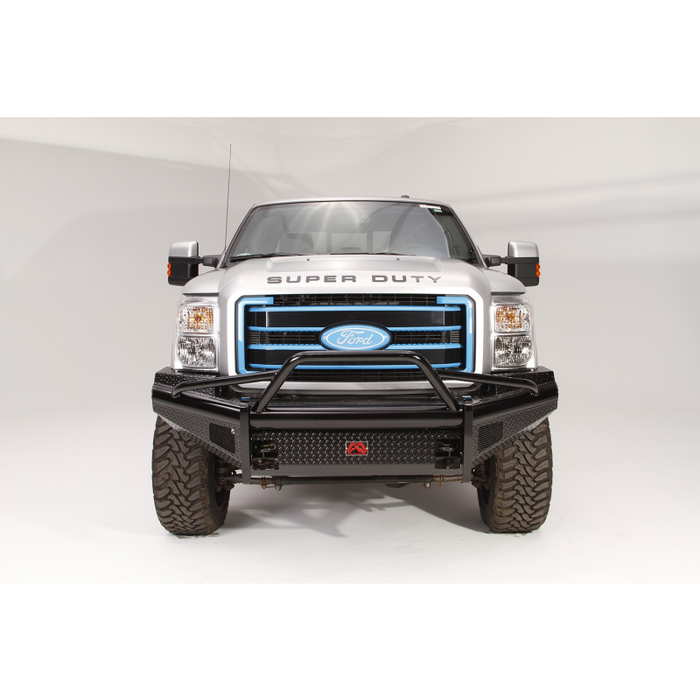 Fab Fours Black Steel Front Ranch Bumper; 2 Stage Black Powder Coated; w/Pre-Runner Grille Guard; Incl. Light Cut-Outs; Model FS05-S1262-1