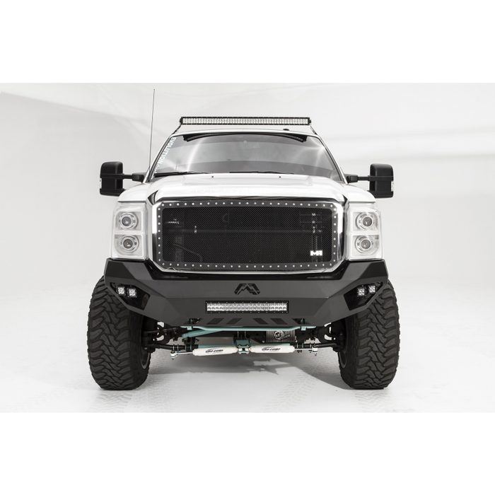 Fab Fours Vengeance Front Bumper; 2 Stage Black Powder Coated; No Guard; Model FS11-V2651-1