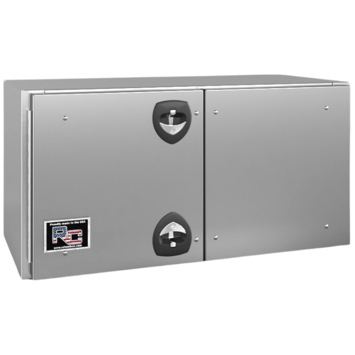 RC Industries Underbody Tool Box F-Series Dual Handle 48x24x24 .125 Aluminum Box With Stainless Steel Door Roadside Model FX482424.K