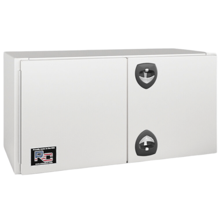 RC Industries Underbody Tool Box F-Series Dual Handle 60x24x24 Steel Gloss White Curbside Model FM602424.MCD
