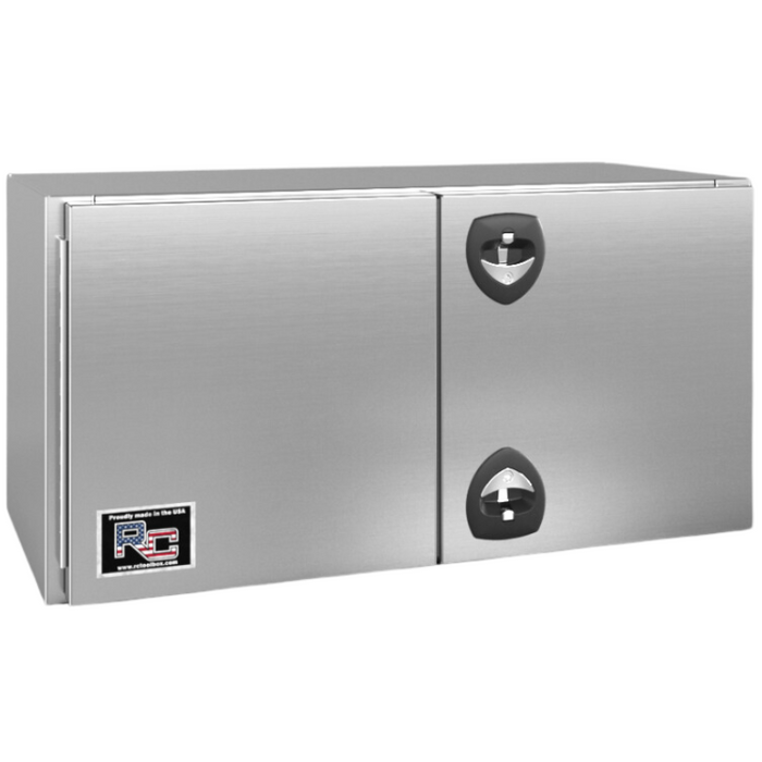 RC Industries Underbody Tool Box F-Series Dual Handle 60x18x18 .125 Smooth Aluminum Mill Finish Curbside Model FX601818.XC