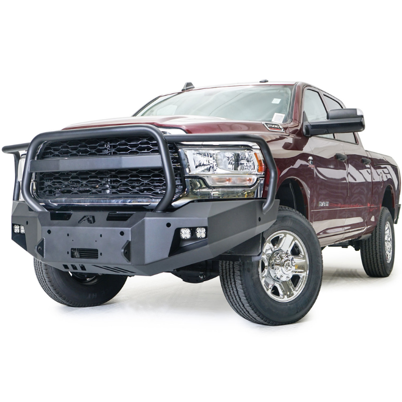 Fab Fours Premium Winch Front Bumper With Grill Guard 2019-2023 Ram Hd 